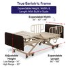 Medacure Expandable Split Frame Bariatric Bed, Fully Electric with ProEx 36 Mattress  Maple MC-LXBARISFMP2KA